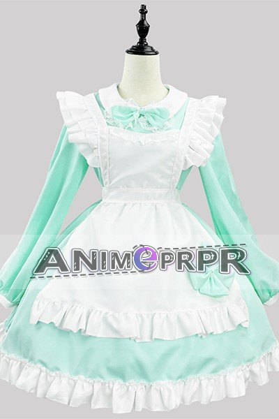 Japanese Black White Long Sleeve Maid Cosplay