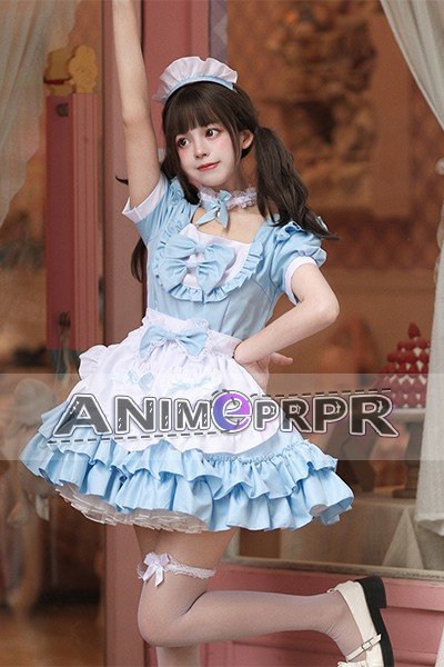 Japanese Sexy Cream Lolita Maid Cosplay