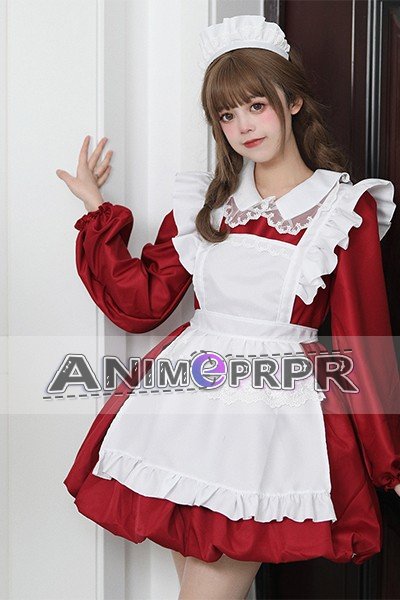 Christmas Lolita Maid Cosplay