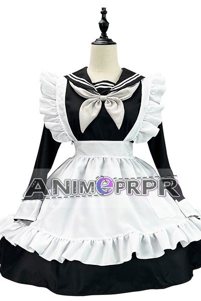 Japanese Sailor Style Maid Cosplay