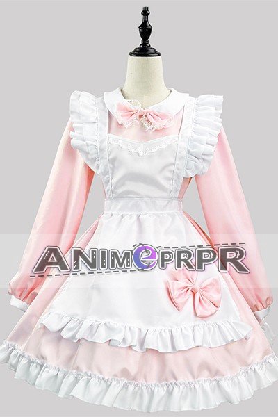Japanese Black White Long Sleeve Maid Cosplay