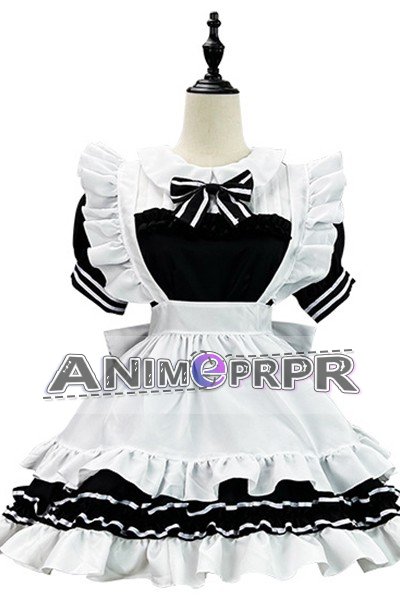 Black White Classic Maid Cosplay