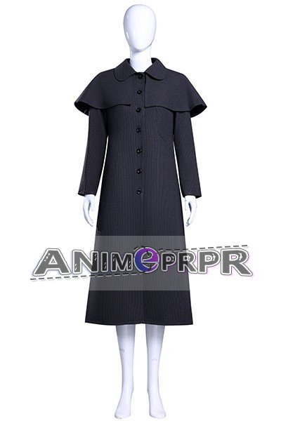 Wednesday Nevermore Academy Black Tweed Coat Cosplay costume