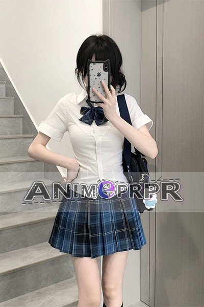 Summer Check Pleated Skirt JK Uniform Set