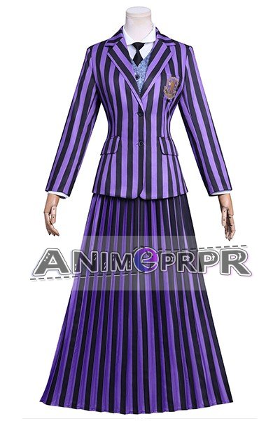 Wednesday Season 2 Nevermore Purple Uniform Cosplay costume