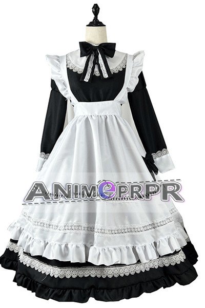 British Long Sleeve Maid Cosplay