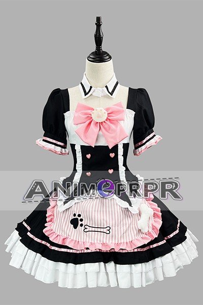 Lolita Cat Maid with Embroidery Ribbon Cosplay