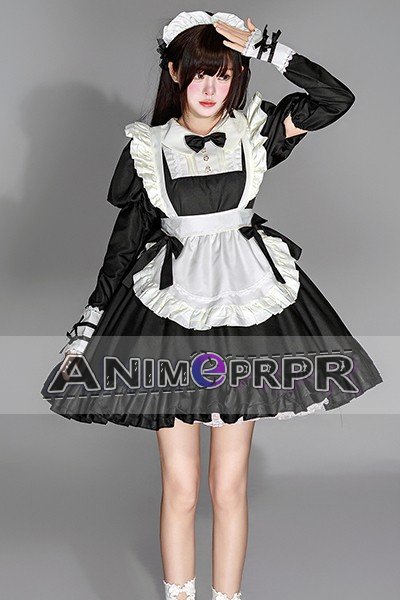 Nun Style Lolita Black Maid Cosplay