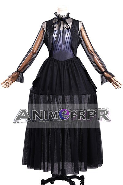 Wednesday 2 Wednesday Addams Long Dress Cosplay Costume