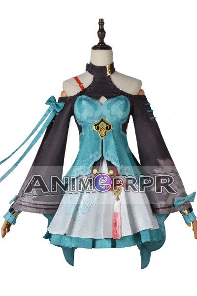 Honkai Star Rail Qingque Cosplay Costume Set