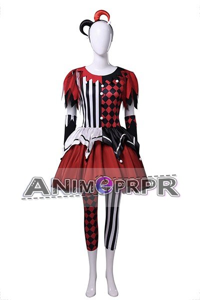 Halloween Circus Nightmare Clown Dress Costume