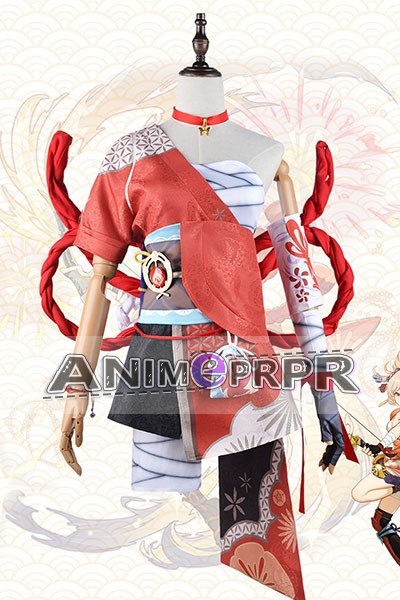 Genshin Impact Yoimiya Cosplay Costume