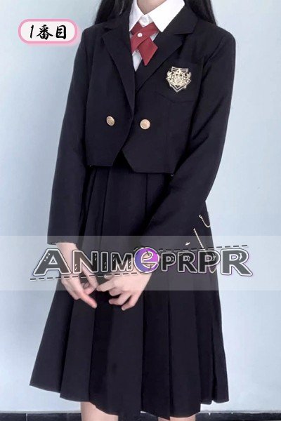 High School JK Blazer Waistcoat Uniform 4-Piece Set