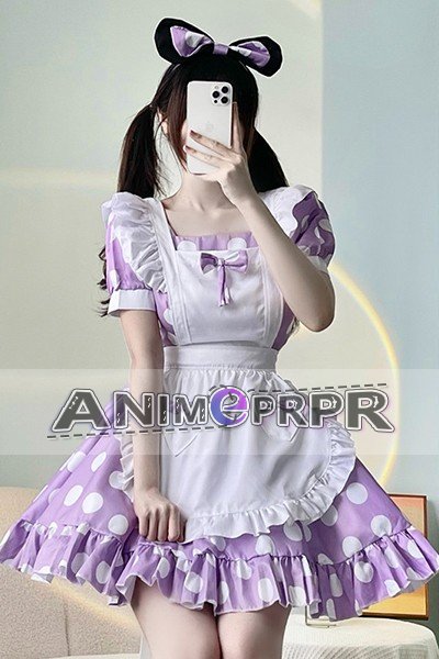 Anime Minnie Love Dot Maid Cosplay Costume