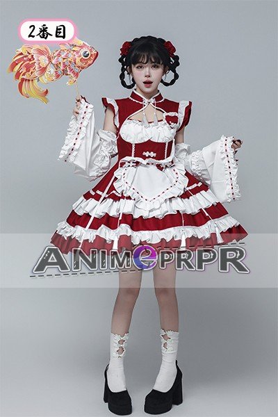New Chinese Qipao Lolita Maid Cosplay