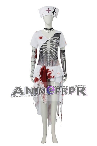 Silent Hill Nurse Bloodstained Cosplay Costume