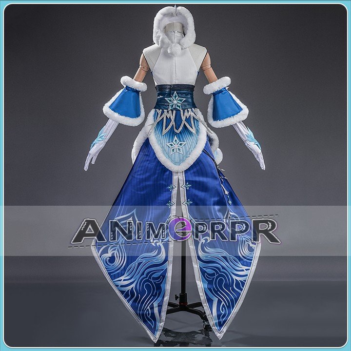  blue white ice theme cosplay